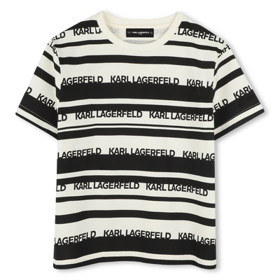 Gestreiftes T-Shirt KARL LAGERFELD KIDS BOY