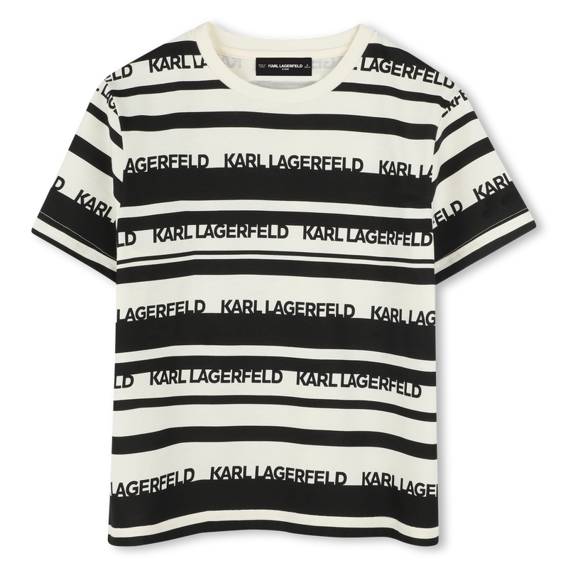 Gestreiftes T-Shirt KARL LAGERFELD KIDS 
                        BOY