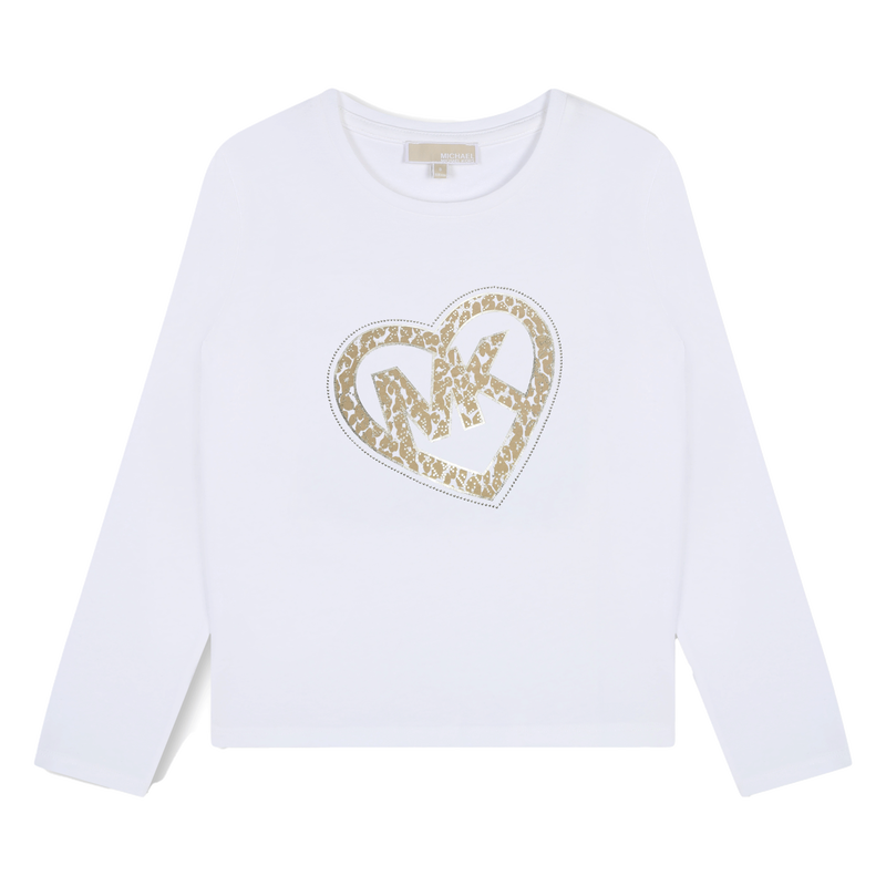 Langarm-T-Shirt aus Baumwolle MICHAEL KORS 
                        GIRL