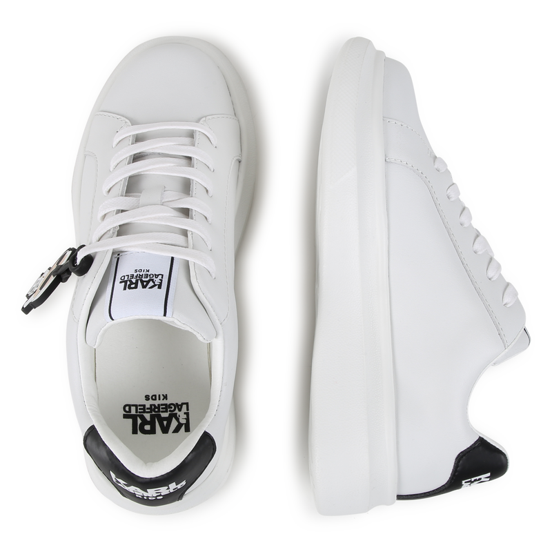 Ledersneaker mit Schn&uuml;rung KARL LAGERFELD KIDS 
                        BOY