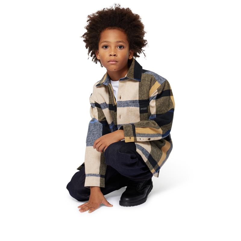 Langärmliges Baumwoll-Hemd BOSS 
                        BOY