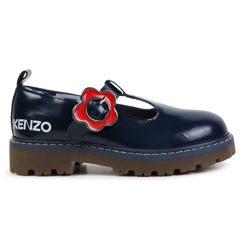 Leder-Ballerinas mit Schnalle KENZO KIDS 
                        GIRL