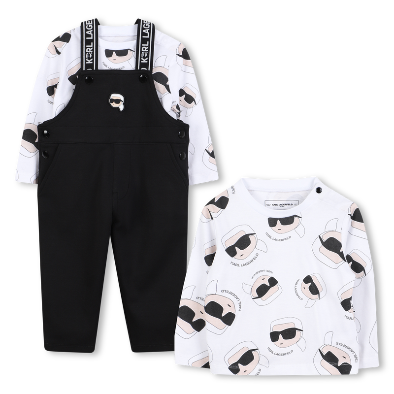 Set aus Overall und T-Shirt KARL LAGERFELD KIDS 
                        BOY