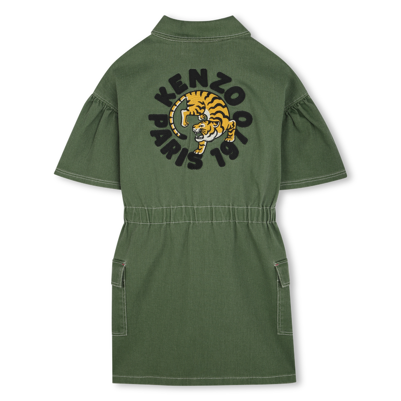 Safari-Kleid aus Baumwolle KENZO KIDS 
                        GIRL