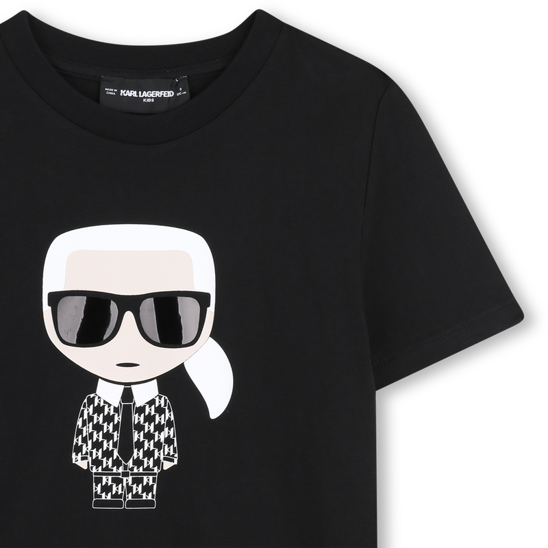 T-SHIRT MIT METALLIC-PRINT KARL LAGERFELD KIDS 
                        BOY