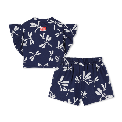 SET AUS T-SHIRT UND SHORTS KENZO KIDS GIRL