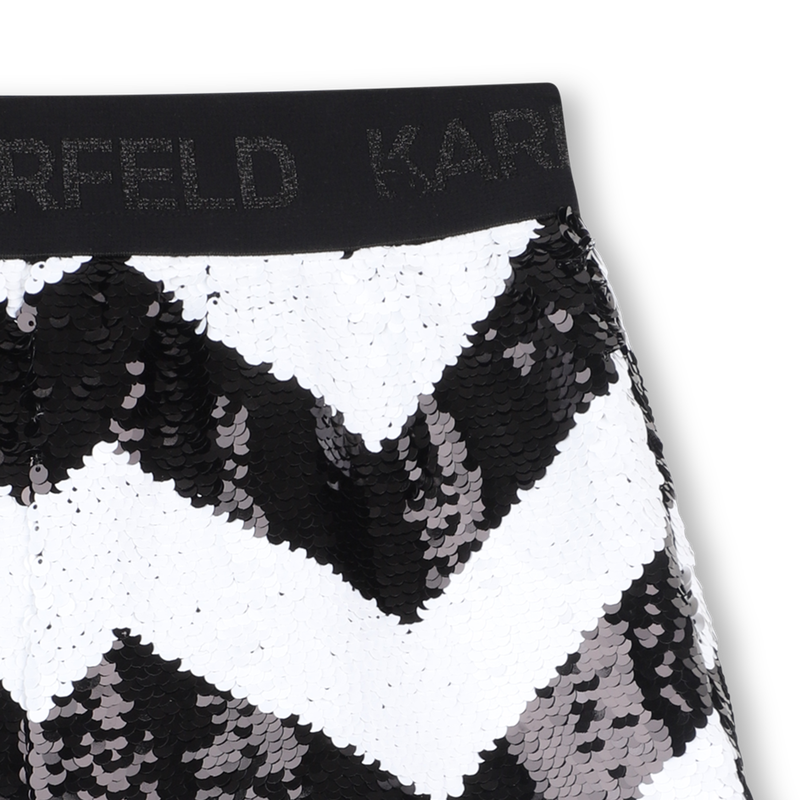 Shorts mit Fischgr&auml;tmuster KARL LAGERFELD KIDS 
                        GIRL