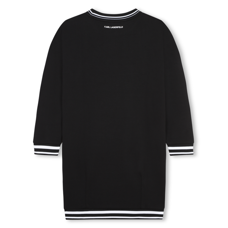 Gerades, zweifarbiges Kleid KARL LAGERFELD KIDS 
                        GIRL