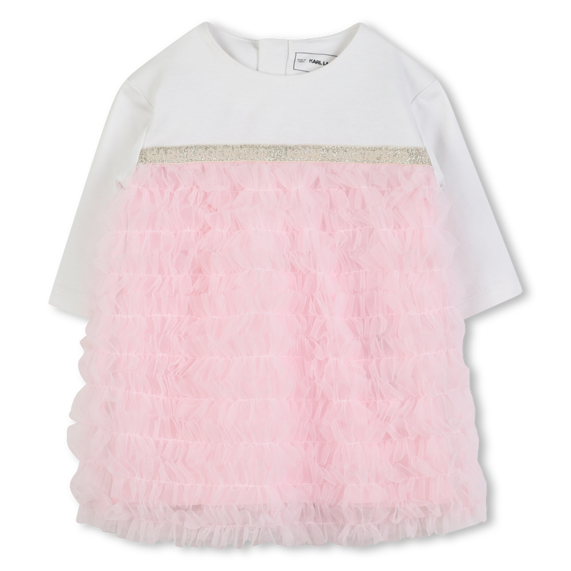 Formelles Kleid aus Baumwolle KARL LAGERFELD KIDS 
                        GIRL
