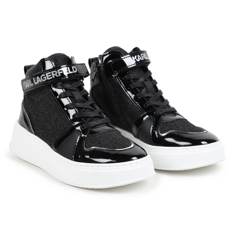High-Top-Sneaker aus Leder KARL LAGERFELD KIDS 
                        GIRL