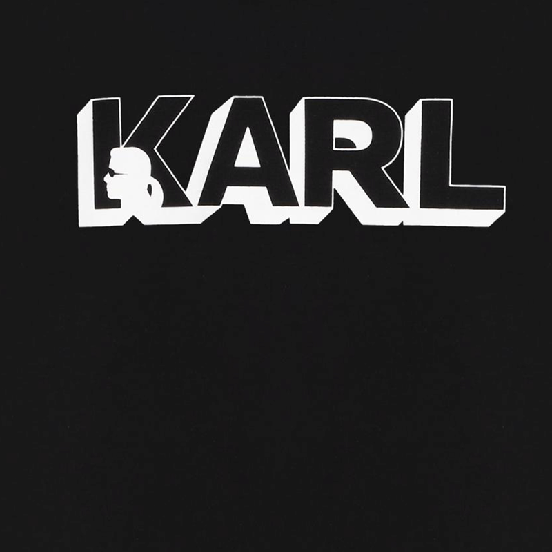 Kurz&auml;rmliges Baumwoll-Shirt KARL LAGERFELD KIDS 
                        BOY