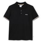 Kurz&auml;rmeliges poloshirt, SCHWARZ, hi-res