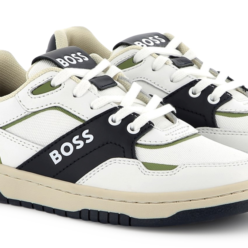 Schn&uuml;rsneaker aus Materialmix BOSS 
                        BOY