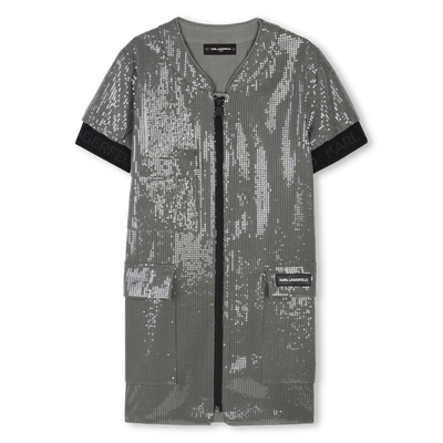 Kurz&auml;rmeliges Kleid KARL LAGERFELD KIDS GIRL