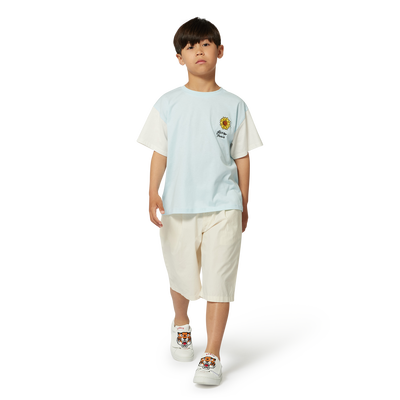 Einfarbige Baumwoll-Bermudas KENZO KIDS BOY