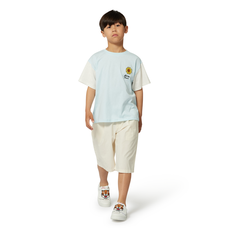 Einfarbige Baumwoll-Bermudas KENZO KIDS 
                        BOY