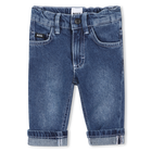 5-Pocket-Jeans aus Baumwolle, STONE PULVERISATION, hi-res