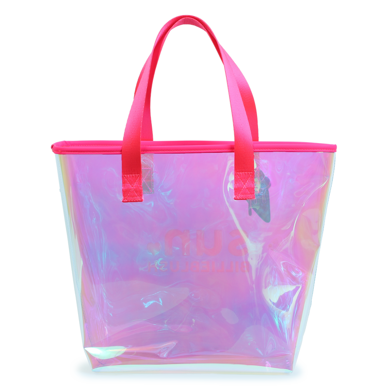Gl&auml;nzender Shopper mit Badge BILLIEBLUSH 
                        GIRL
