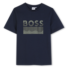 Kurz&auml;rmeliges t-shirt, MARINE, hi-res
