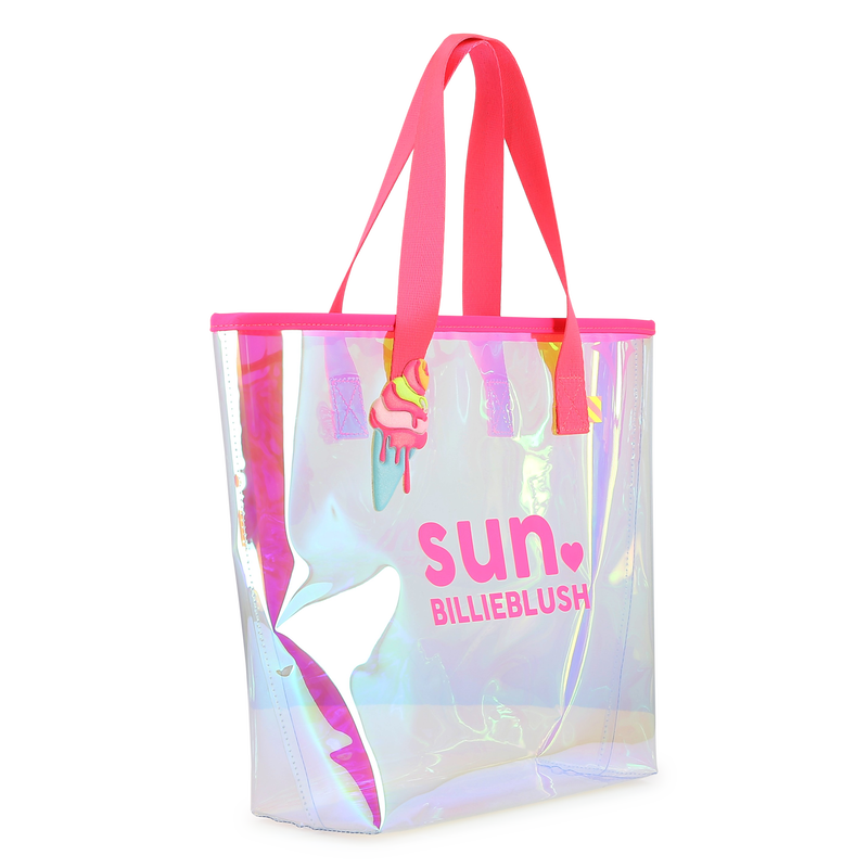 Gl&auml;nzender Shopper mit Badge BILLIEBLUSH 
                        GIRL