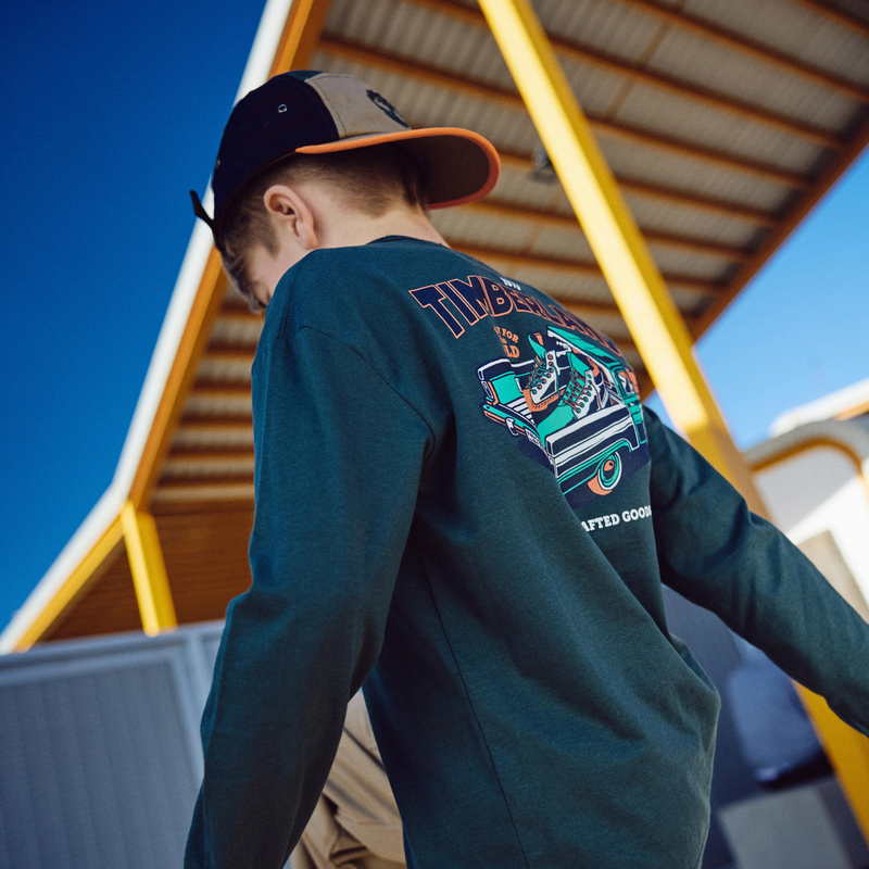 Lang&auml;rmeliges T-Shirt aus Jersey TIMBERLAND 
                        BOY