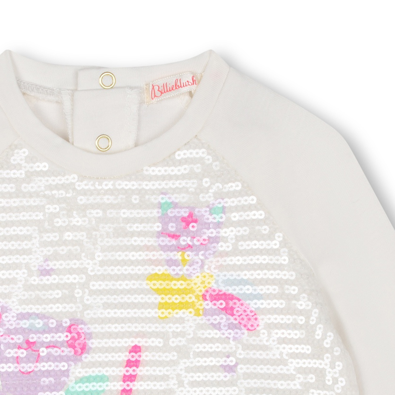 Baumwoll-Shirt mit Pailletten BILLIEBLUSH 
                        GIRL