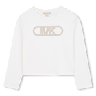 Lang&auml;rmeliges T-Shirt aus Jersey, GEBROCHENES WEISS, hi-res
