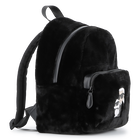Kleiner Rucksack aus flauschigem Fleece KARL LAGERFELD KIDS 
                    GIRL