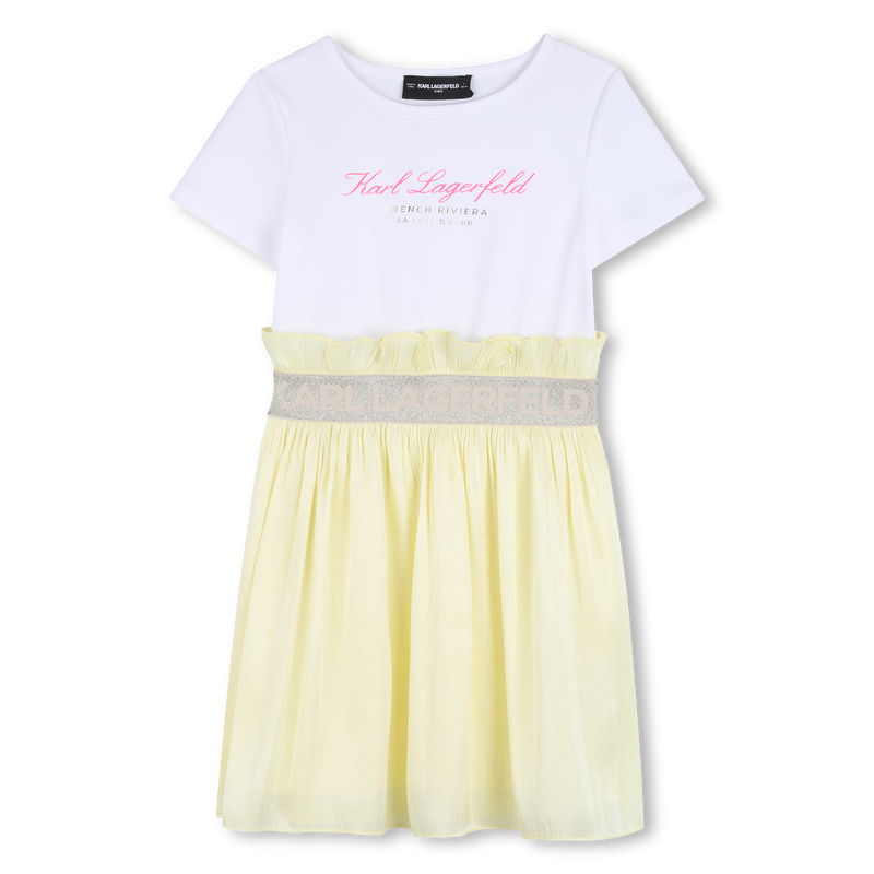 KURZ&Auml;RMELIGES KLEID AUS BI-MATERIAL KARL LAGERFELD KIDS 
                        GIRL