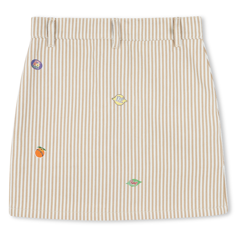 Baumwoll-Rock mit Aufn&auml;hern KENZO KIDS 
                        M&Auml;DCHEN