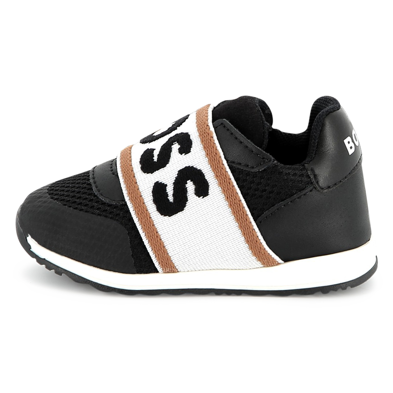 Ledersneaker mit Mesh BOSS 
                        BOY