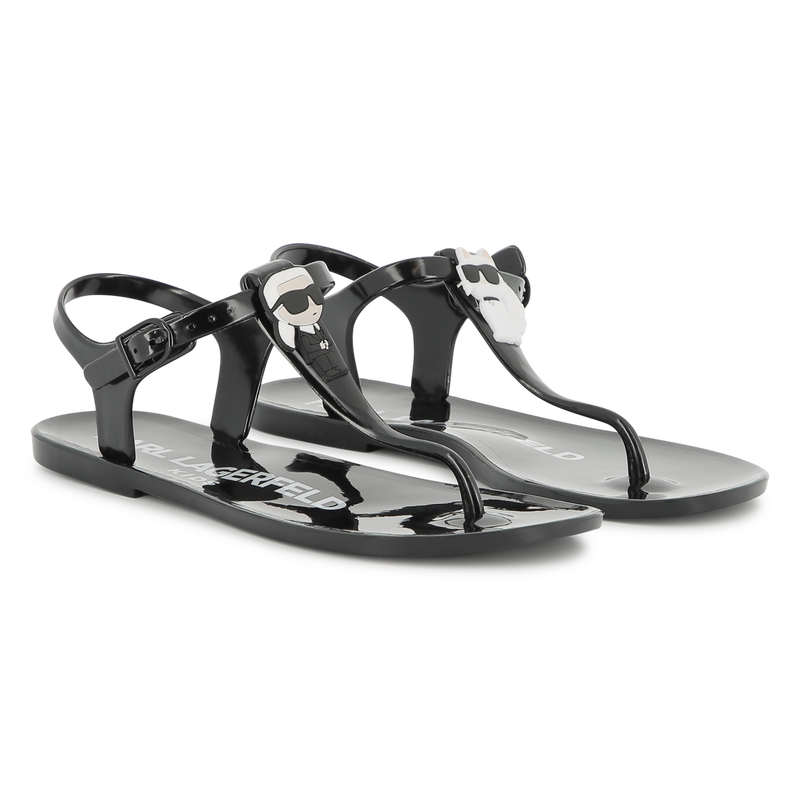 Schnallen-Sandalen mit Badge KARL LAGERFELD KIDS 
                        GIRL