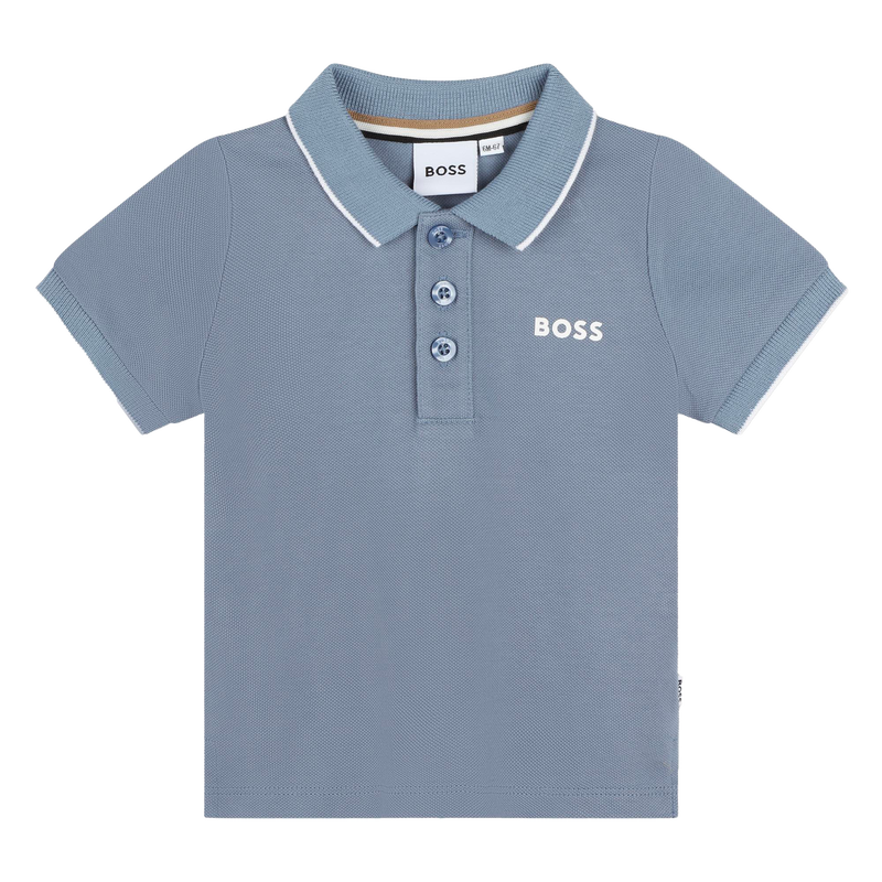 Einfarbiges Piqu&eacute;-Polo-Shirt BOSS 
                        BOY
