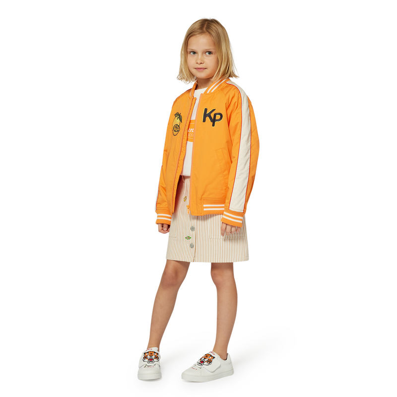 Baumwoll-Rock mit Aufn&auml;hern KENZO KIDS 
                        GIRL