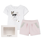Set aus Shorts und T-Shirt KARL LAGERFELD KIDS 
                    GIRL