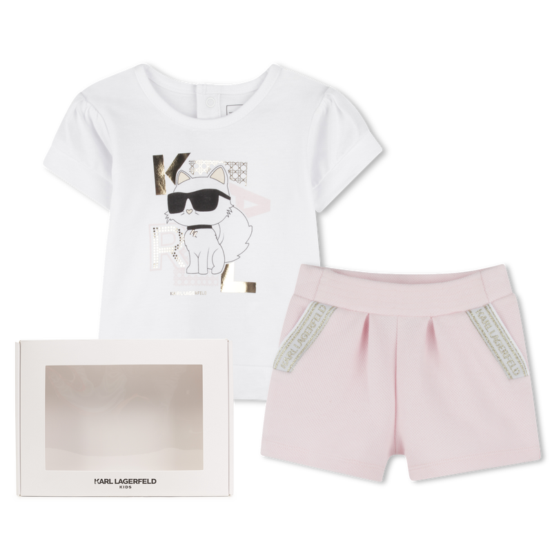 Set aus Shorts und T-Shirt KARL LAGERFELD KIDS 
                        GIRL