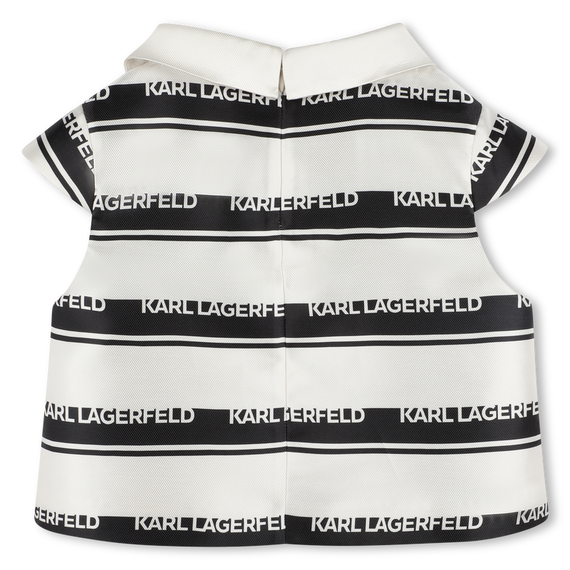 Gestreifte Bluse mit Logo KARL LAGERFELD KIDS 
                        GIRL