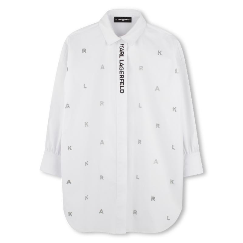 Lang&auml;rmeliges Hemdkleid KARL LAGERFELD KIDS 
                        GIRL