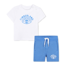 Set aus t-shirt und shorts, WEISS, hi-res