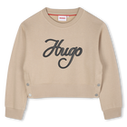 Sweatshirt mit Rundhalsausschnitt, BEIGE, hi-res