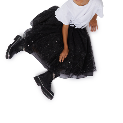 Baumwoll-Cap mit Strassbesatz KARL LAGERFELD KIDS GIRL