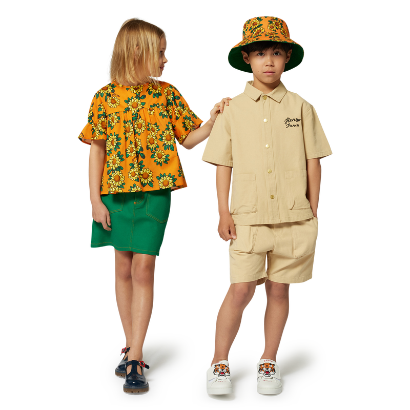 Bluse aus Baumwollsatin KENZO KIDS 
                        GIRL