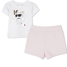 Set aus Shorts und T-Shirt KARL LAGERFELD KIDS 
                    GIRL