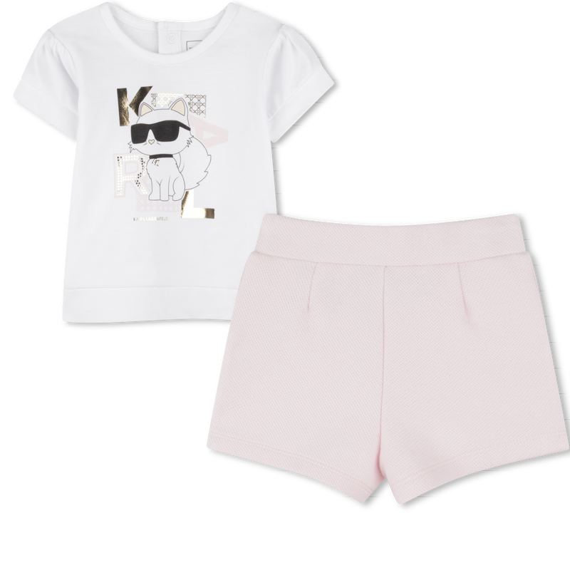 Set aus Shorts und T-Shirt KARL LAGERFELD KIDS 
                        GIRL