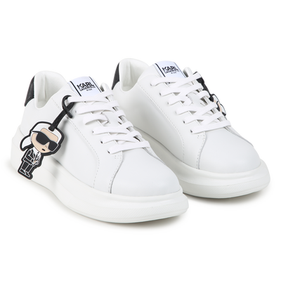 Ledersneaker mit Schn&uuml;rung KARL LAGERFELD KIDS BOY