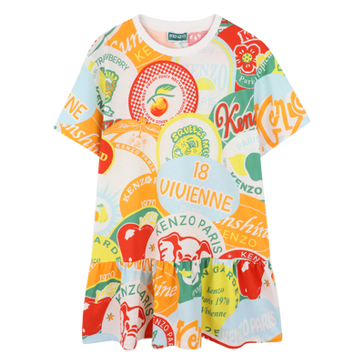 Bunt gemustertes Kleid KENZO KIDS GIRL