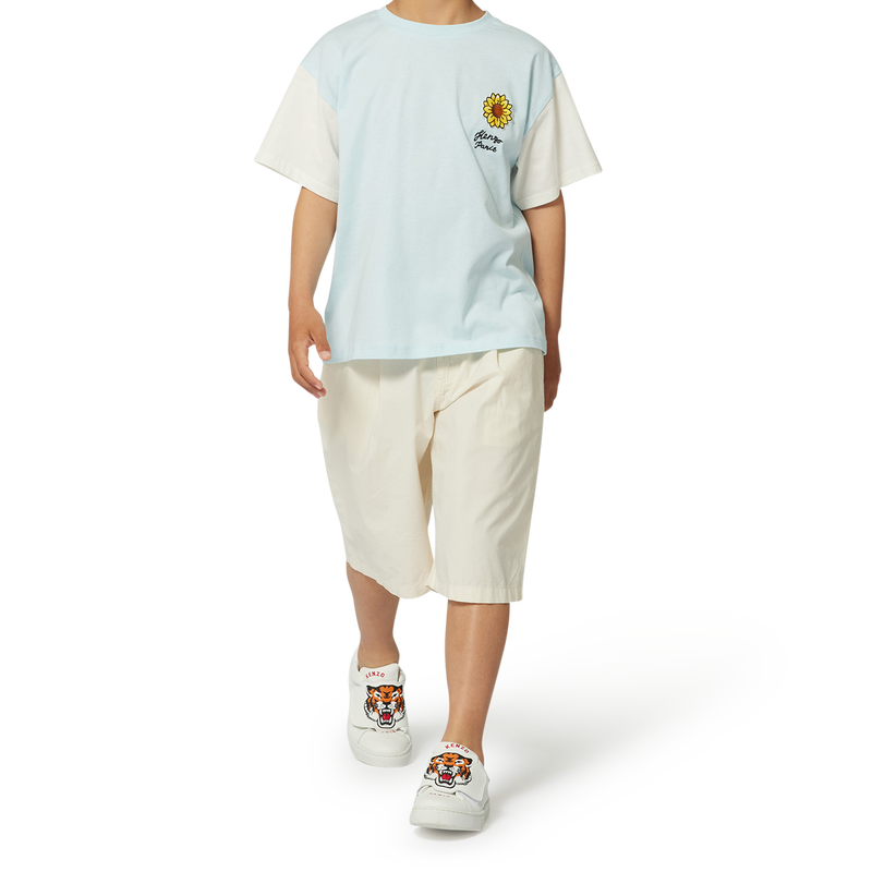 Einfarbige Baumwoll-Bermudas KENZO KIDS 
                        BOY