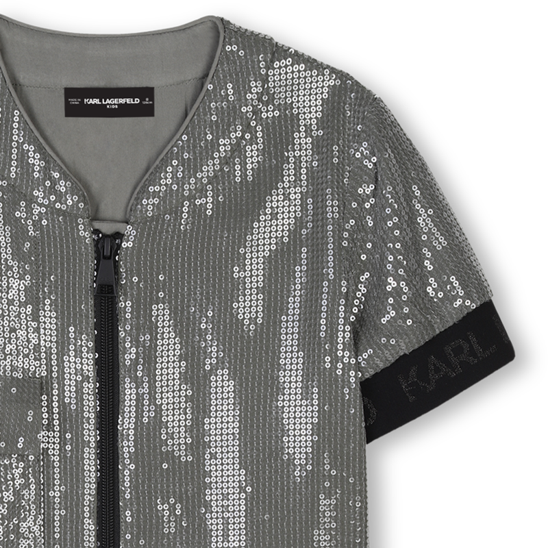 Kurz&auml;rmeliges Kleid KARL LAGERFELD KIDS 
                        GIRL