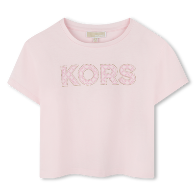 Kurzes Baumwoll-T-Shirt MICHAEL KORS GIRL