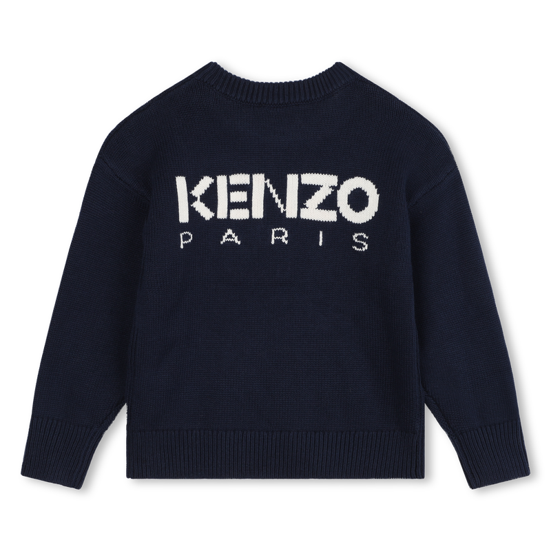 Strickpulli mit Blume und Logo KENZO KIDS 
                        GIRL